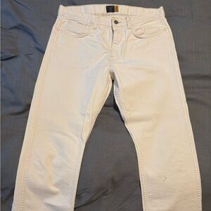 J. Crew Men's Cream Straight Jeans